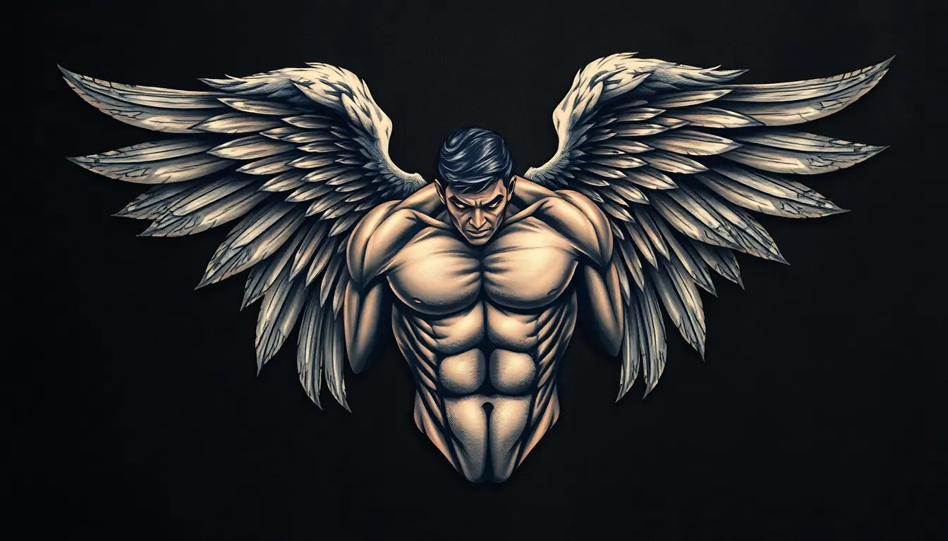 50+ Powerful Angel Tattoo Designs for Men: Ultimate Guide to Masculine Spiritual Ink 4 50+ Powerful Angel Tattoo Designs for Men: Ultimate Guide to Masculine Spiritual Ink 3