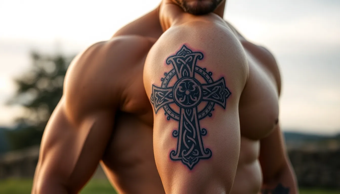 Celtic Cross Tattoo for Men: 50+ Meaningful Designs & Placement Ideas for 2025 4 Celtic Cross Tattoo for Men: 50+ Meaningful Designs & Placement Ideas for 2025 3