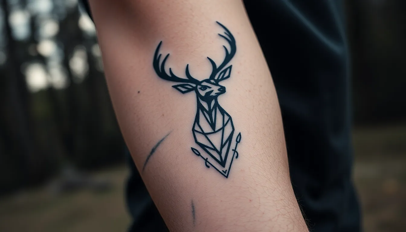 50+ Stunning Deer Tattoo Designs for Men: From Realistic to Geometric Styles 4 50+ Stunning Deer Tattoo Designs for Men: From Realistic to Geometric Styles 3