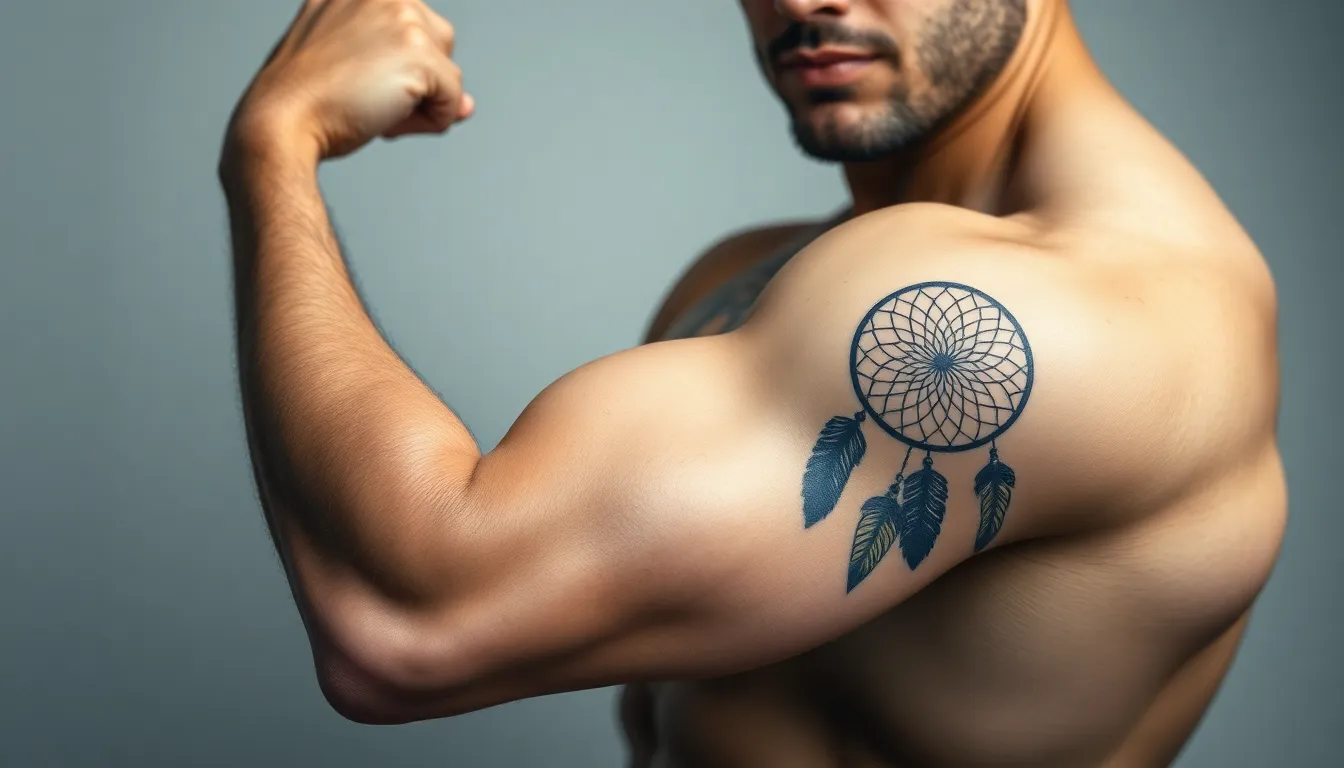 Dream Catcher Tattoo for Men: Designs, Meanings & Placement Guide 2025 4 Dream Catcher Tattoo for Men: Designs, Meanings & Placement Guide 2025 3