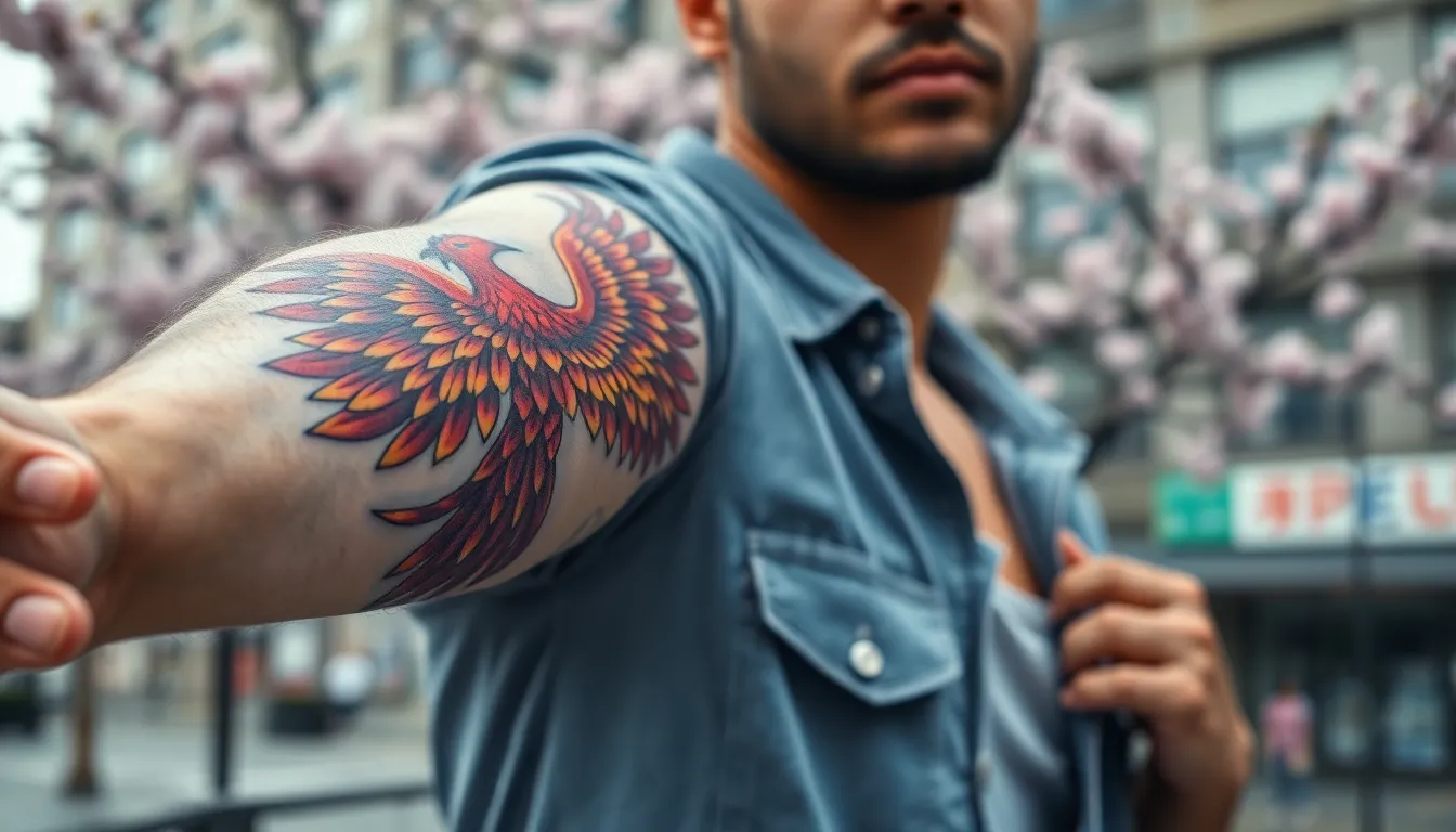 25 Stunning Forearm Phoenix Tattoo Ideas for Men: Complete Design Guide 2025 4 25 Stunning Forearm Phoenix Tattoo Ideas for Men: Complete Design Guide 2025 3