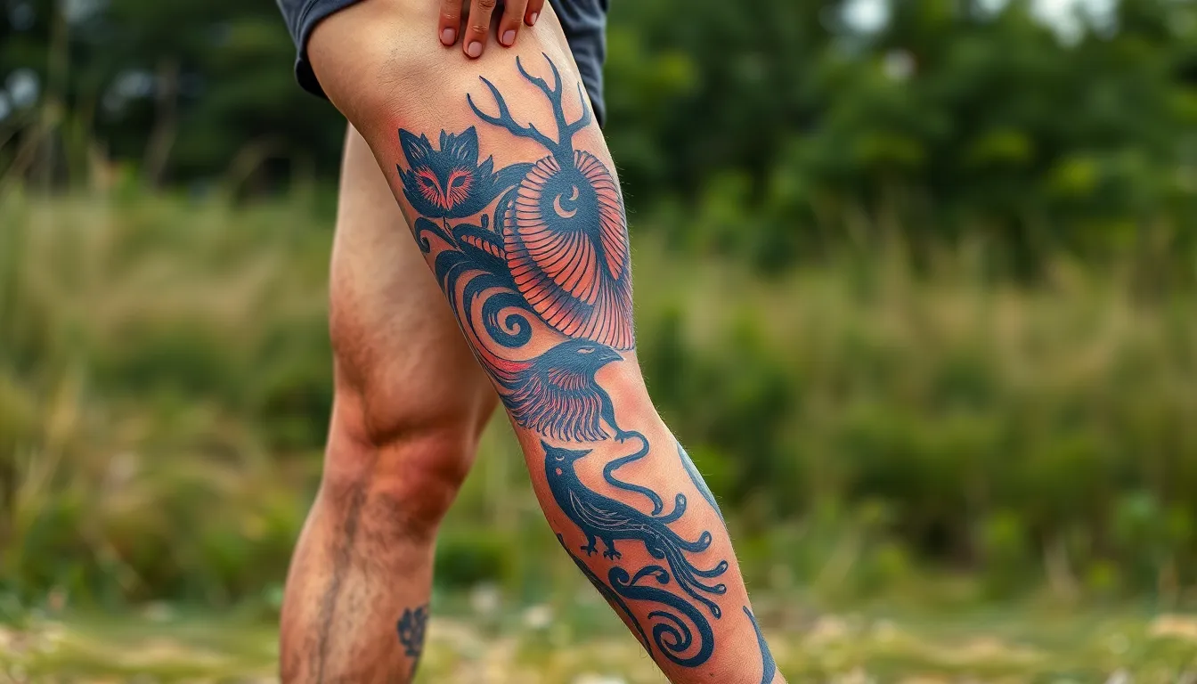 Best Leg Tattoo Stencil Designs for Men: Complete Guide to Perfect Placement 4 Best Leg Tattoo Stencil Designs for Men: Complete Guide to Perfect Placement 3