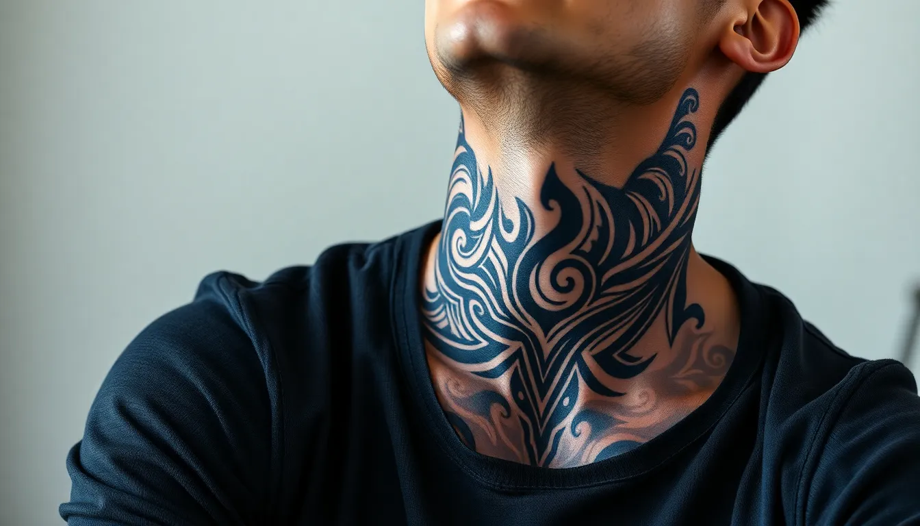 50+ Bold Neck Tattoo Ideas for Men: From Minimalist to Statement Designs 4 50+ Bold Neck Tattoo Ideas for Men: From Minimalist to Statement Designs 3