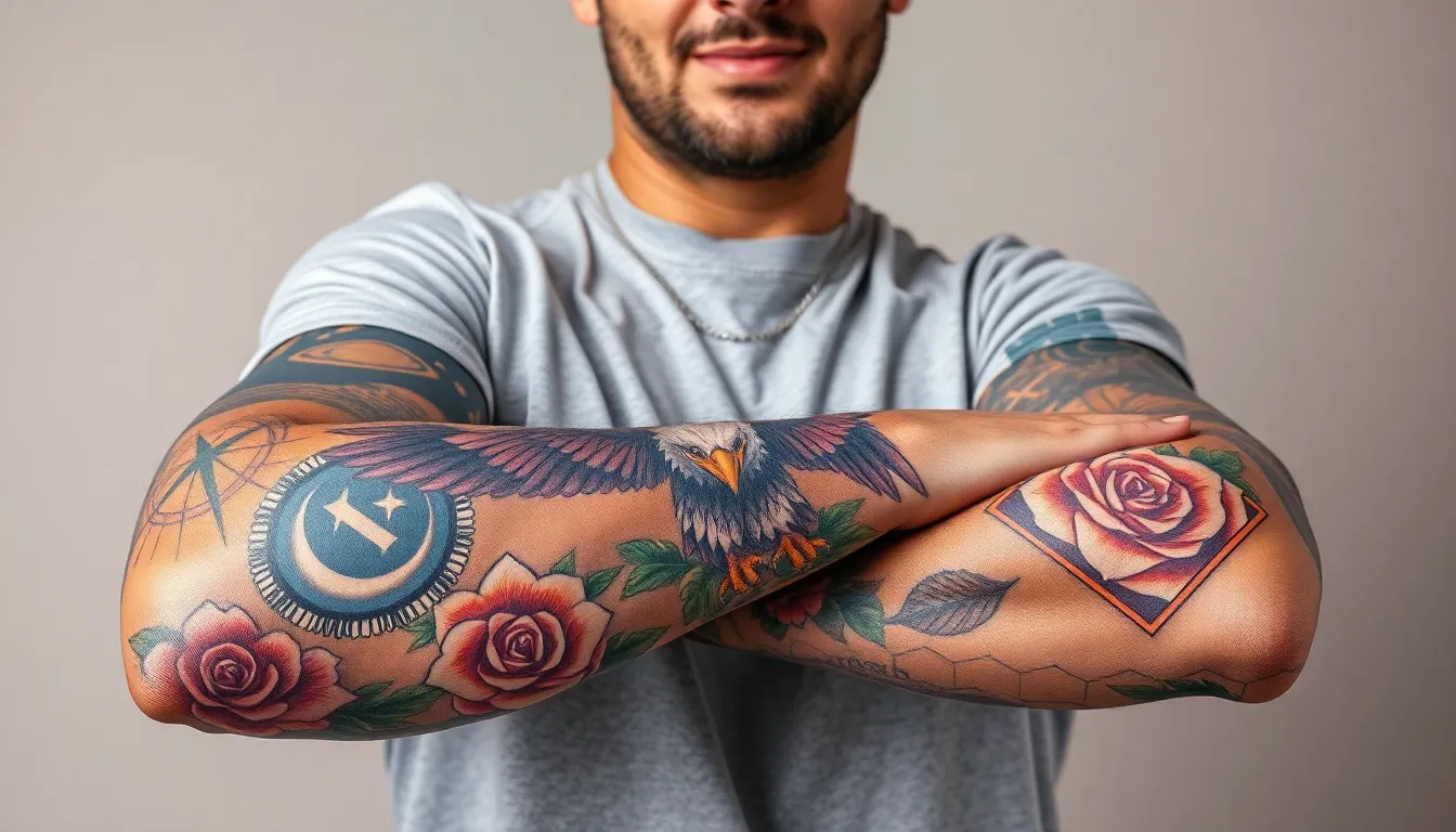 50 Bold Patchwork Tattoo Ideas for Men: Build Your Ultimate Collection 4 50 Bold Patchwork Tattoo Ideas for Men: Build Your Ultimate Collection 3
