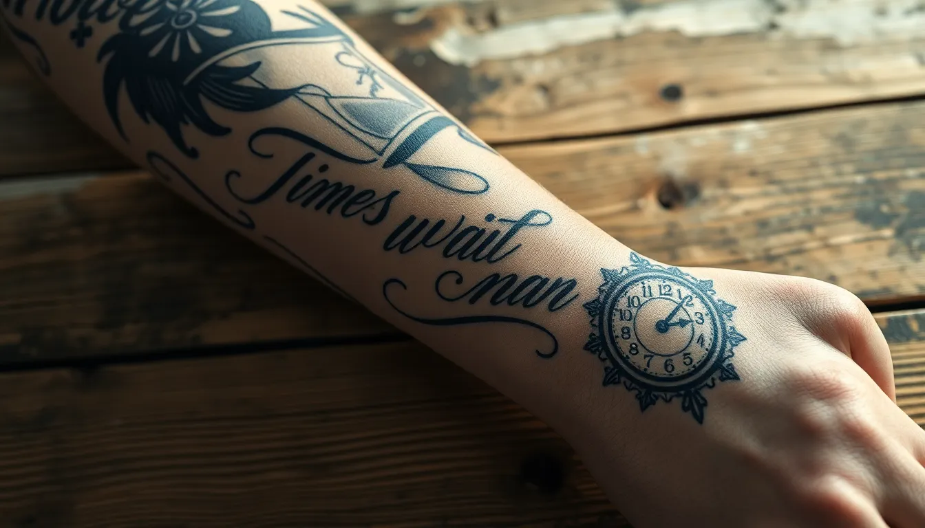 Time Waits for No Man Tattoo: Meaning, Designs & Placement Ideas (2025 Guide) 4 Time Waits for No Man Tattoo: Meaning, Designs & Placement Ideas (2025 Guide) 3
