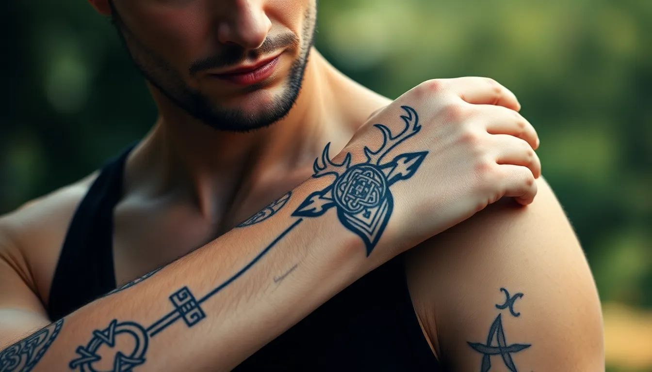50+ Stunning Deer Tattoo Designs for Men: From Realistic to Geometric Styles 6 50+ Stunning Deer Tattoo Designs for Men: From Realistic to Geometric Styles 5