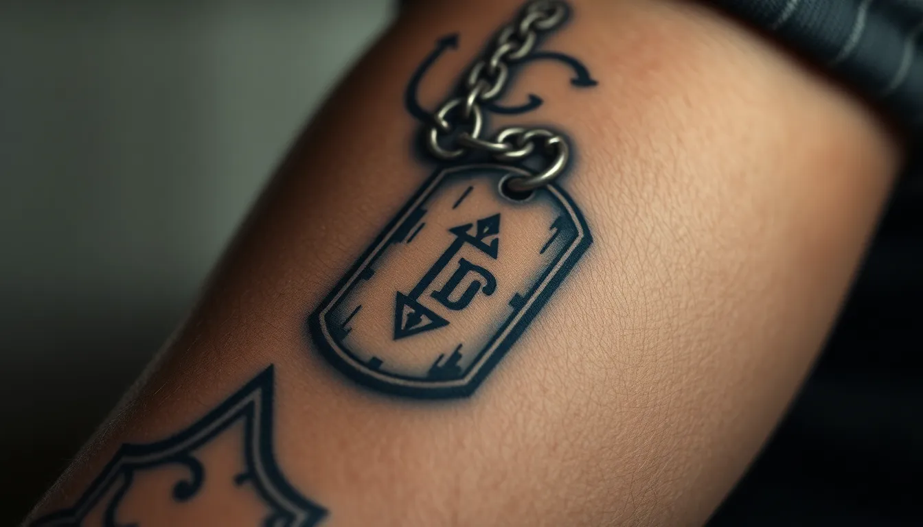 50+ Best Dog Tag Tattoo Ideas for Men: Military Designs & Placement Tips 6 50+ Best Dog Tag Tattoo Ideas for Men: Military Designs & Placement Tips 5