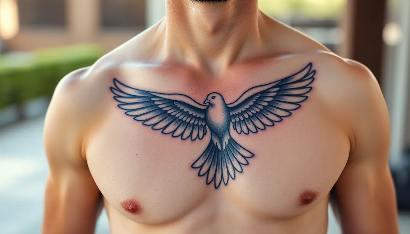 50+ Powerful Dove Tattoo Designs for Men: Meaningful Ideas & Placement Guide 6 50+ Powerful Dove Tattoo Designs for Men: Meaningful Ideas & Placement Guide 5
