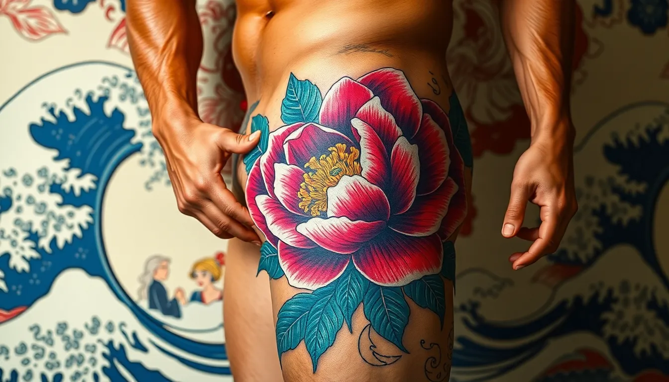 25 Powerful Japanese Flower Tattoo Designs for Men (With Deep Cultural Meanings) 6 25 Powerful Japanese Flower Tattoo Designs for Men (With Deep Cultural Meanings) 5