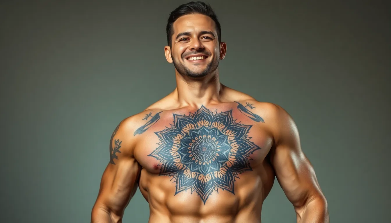 50+ Bold Mandala Tattoo Designs for Men: Sacred Geometry Meets Masculine Art 6 50+ Bold Mandala Tattoo Designs for Men: Sacred Geometry Meets Masculine Art 5