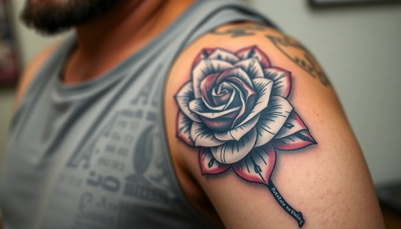 Money Rose Tattoo for Men: Bold Designs & Meanings That Define Success 6 Money Rose Tattoo for Men: Bold Designs & Meanings That Define Success 5