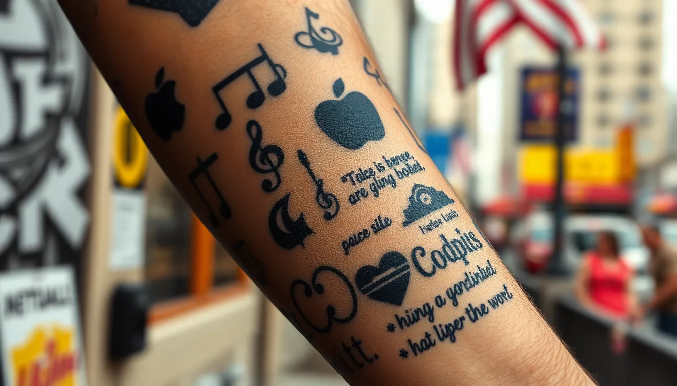 50+ Bold Music Tattoo Ideas for Men: Instruments, Lyrics & More 6 50+ Bold Music Tattoo Ideas for Men: Instruments, Lyrics & More 5