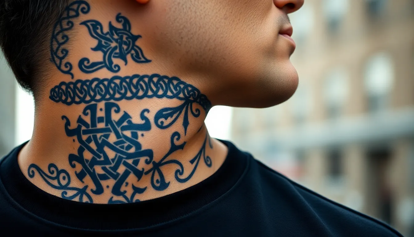 Best Neck Tattoo Stencils for Men: Complete Guide to Perfect Placement & Designs 6 Best Neck Tattoo Stencils for Men: Complete Guide to Perfect Placement & Designs 5
