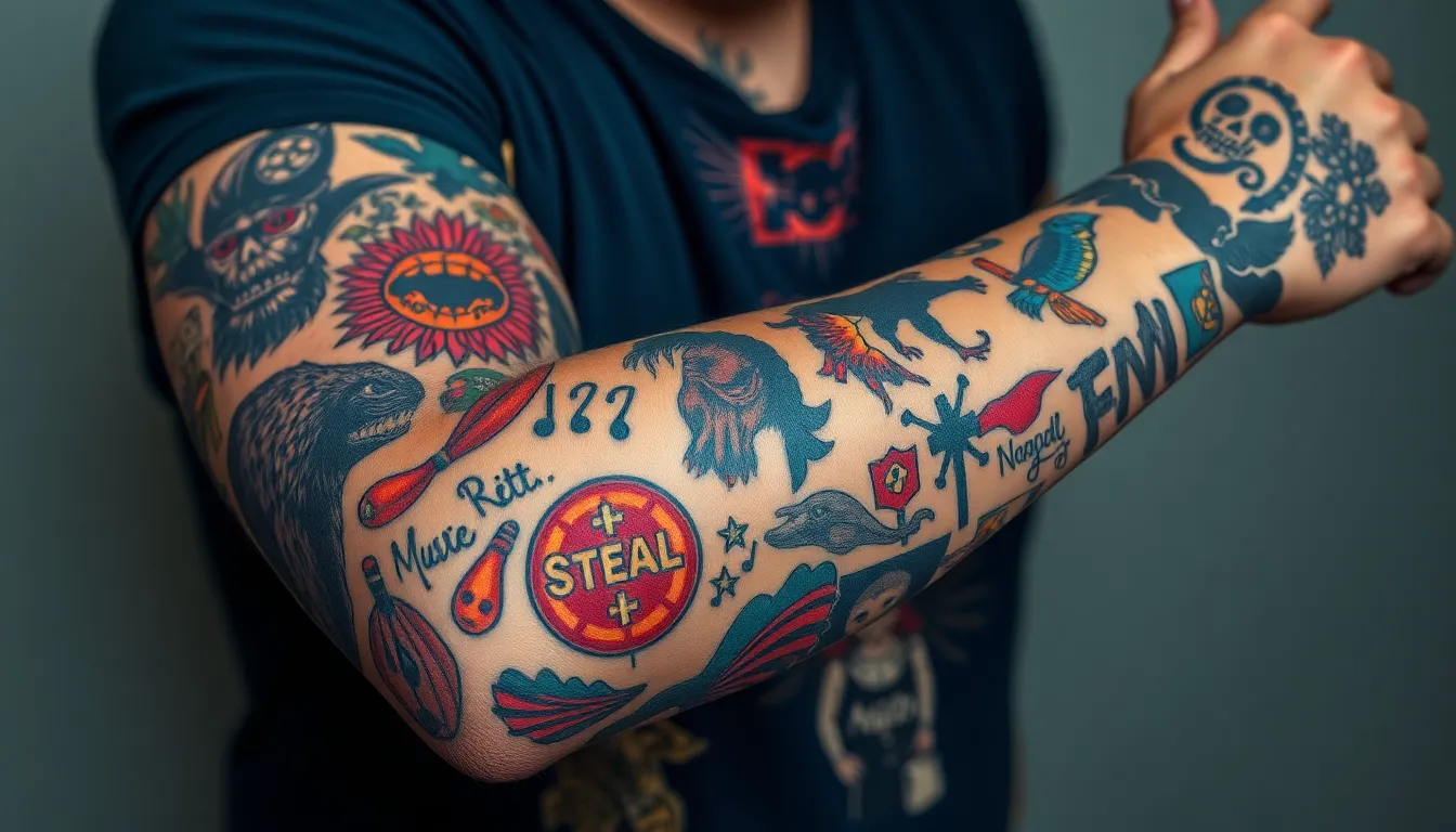 50 Bold Patchwork Tattoo Ideas for Men: Build Your Ultimate Collection 6 50 Bold Patchwork Tattoo Ideas for Men: Build Your Ultimate Collection 5