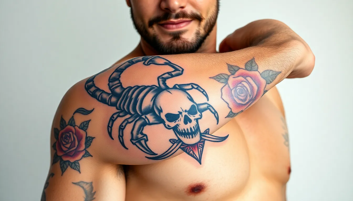 Epic Scorpion Tattoo Ideas for Men's Arms: Bold Designs That Command Respect 6 Epic Scorpion Tattoo Ideas for Men's Arms: Bold Designs That Command Respect 5