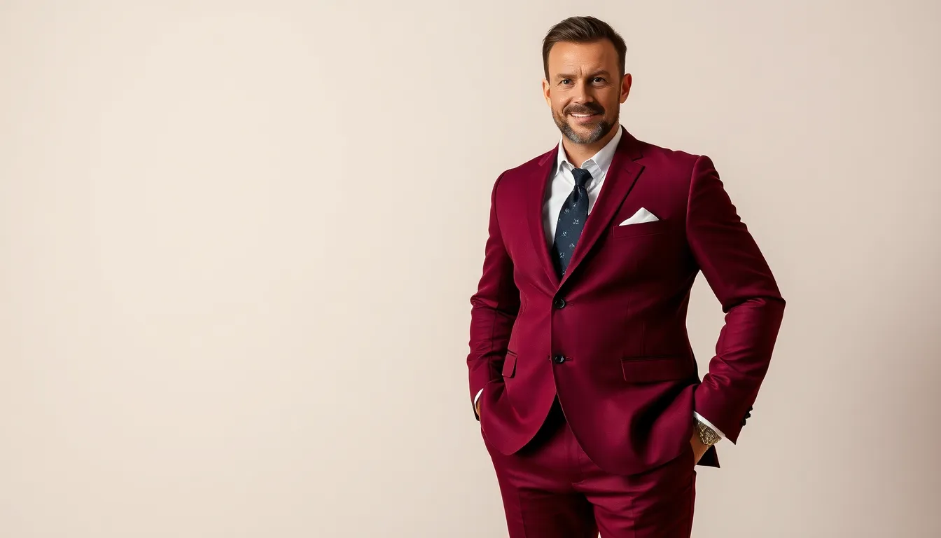 Wine Color Suits for Men: The Ultimate Style Guide for Every Occasion 6 Wine Color Suits for Men: The Ultimate Style Guide for Every Occasion 5