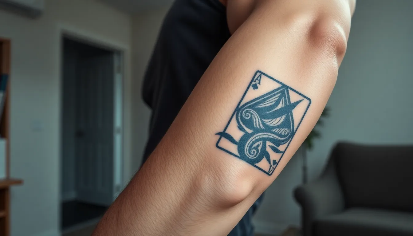 50 Best Ace Card Tattoo Ideas for Men: Designs, Placement & Meaning Guide 8 50 Best Ace Card Tattoo Ideas for Men: Designs, Placement & Meaning Guide 7