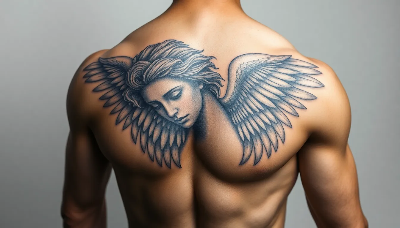 50+ Powerful Angel Tattoo Designs for Men: Ultimate Guide to Masculine Spiritual Ink 8 50+ Powerful Angel Tattoo Designs for Men: Ultimate Guide to Masculine Spiritual Ink 7