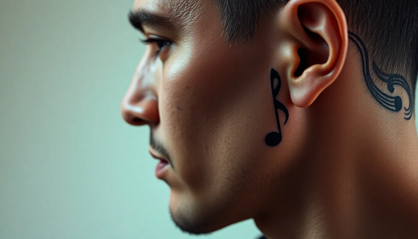50+ Behind the Ear Tattoo Ideas for Men: Bold Designs That Make a Statement 8 50+ Behind the Ear Tattoo Ideas for Men: Bold Designs That Make a Statement 7