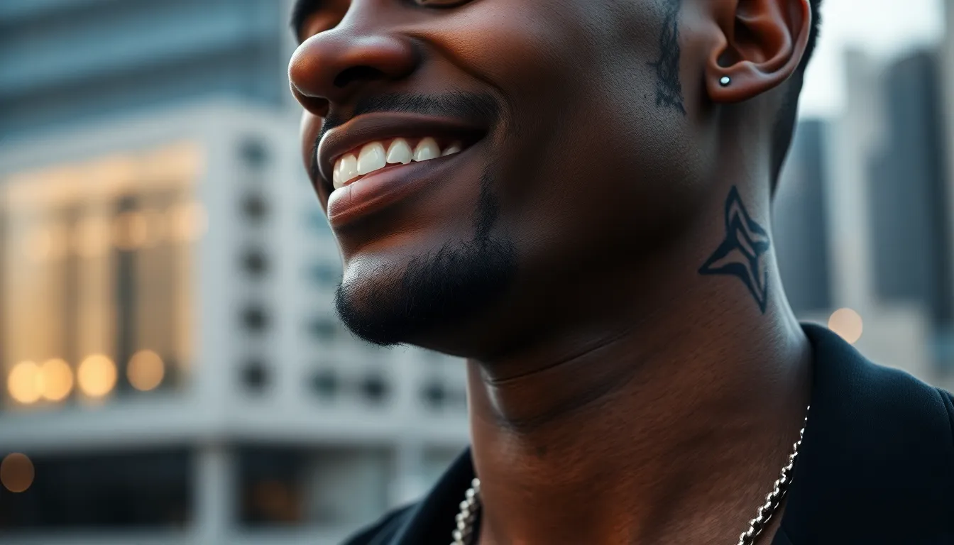 50+ Bold Black Men Neck Tattoo Ideas That Command Respect in 2025 8 50+ Bold Black Men Neck Tattoo Ideas That Command Respect in 2025 7