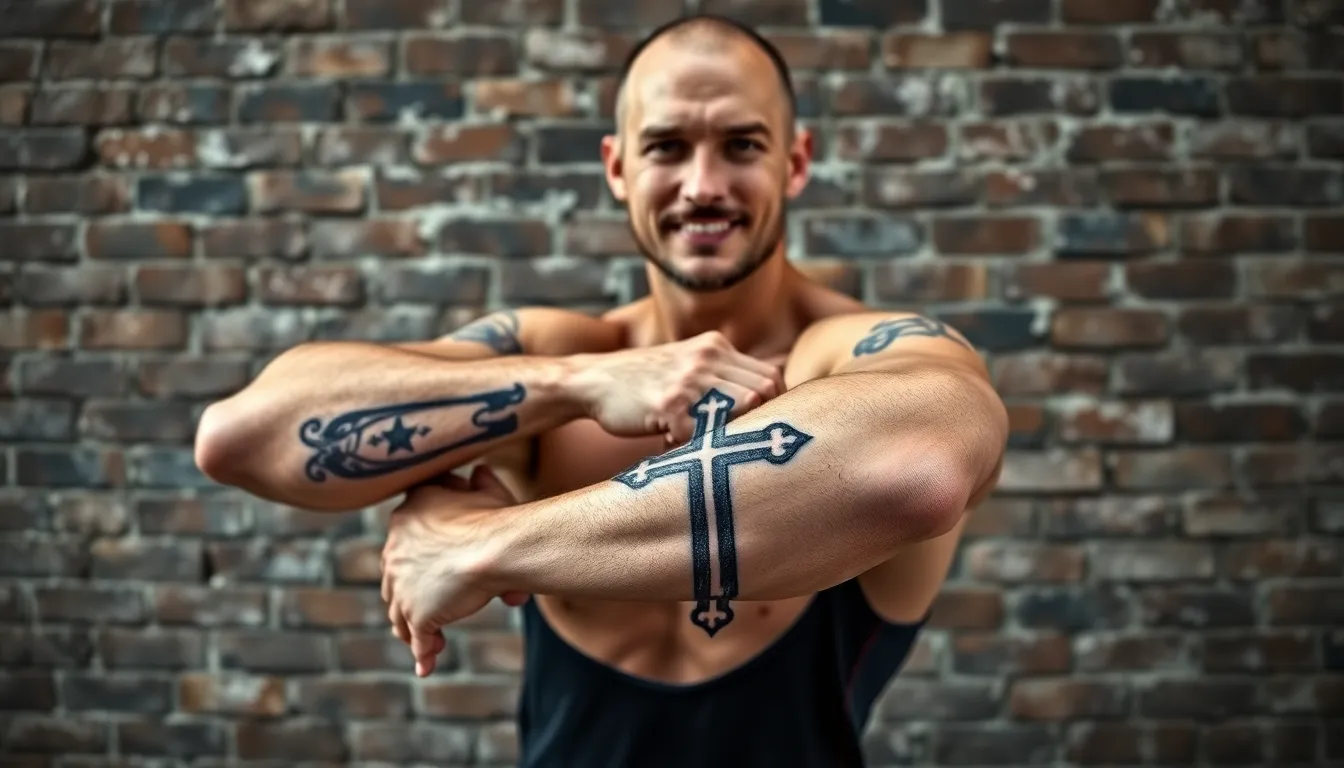 50+ Bold Cross Tattoo Ideas for Men: Traditional, Modern & Unique Designs 8 50+ Bold Cross Tattoo Ideas for Men: Traditional, Modern & Unique Designs 7