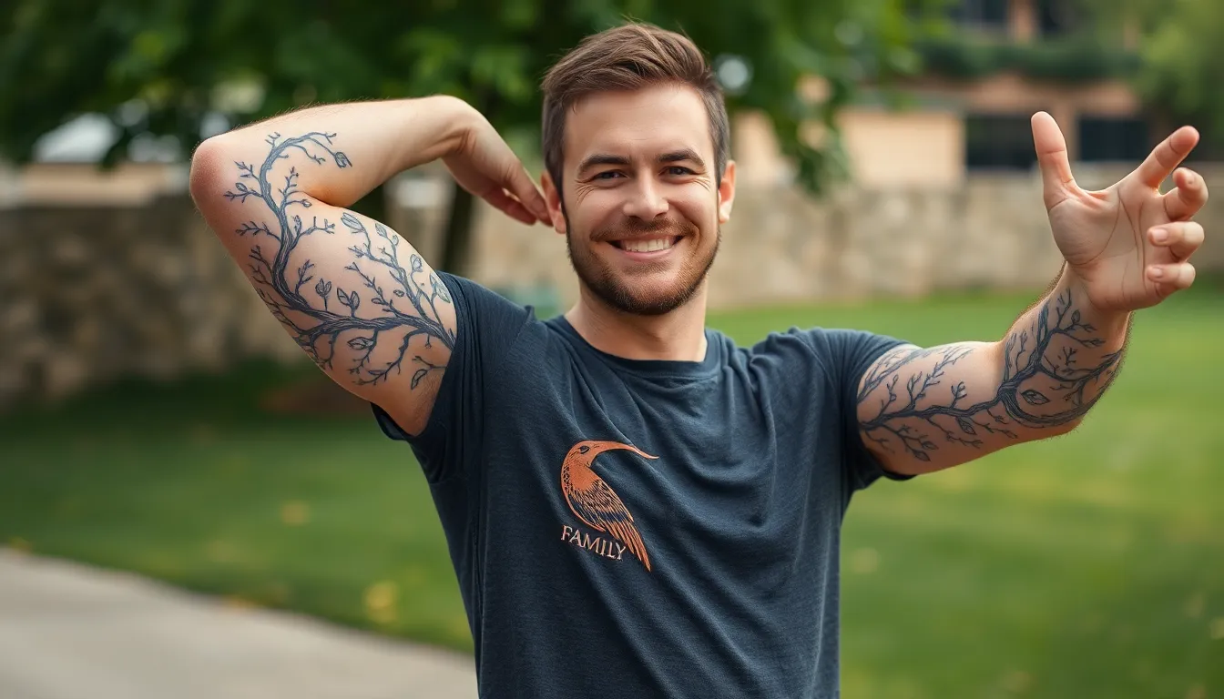 50 Family Sleeve Tattoo Ideas for Men: Honor Your Loved Ones with Meaningful Ink 8 50 Family Sleeve Tattoo Ideas for Men: Honor Your Loved Ones with Meaningful Ink 7
