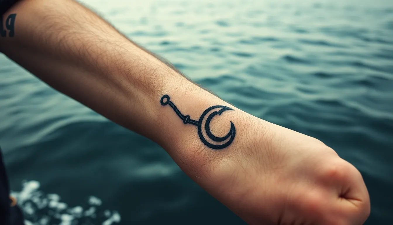 50+ Masculine Fish Hook Tattoo Ideas for Men: Designs, Meanings & Placement Guide 8 50+ Masculine Fish Hook Tattoo Ideas for Men: Designs, Meanings & Placement Guide 7
