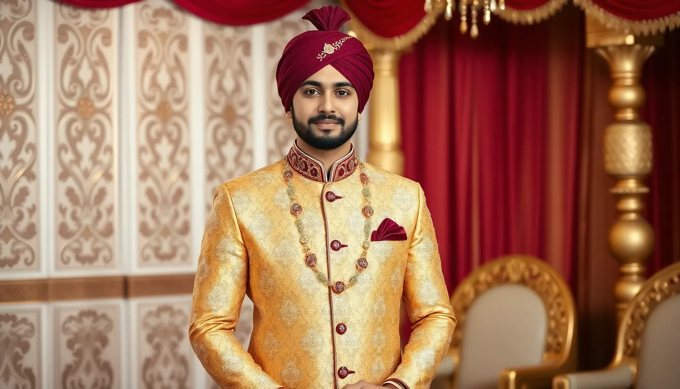 Best Indian Wedding Formal Dresses for Men: Sherwanis, Bandhgalas & More 8 Best Indian Wedding Formal Dresses for Men: Sherwanis, Bandhgalas & More 7