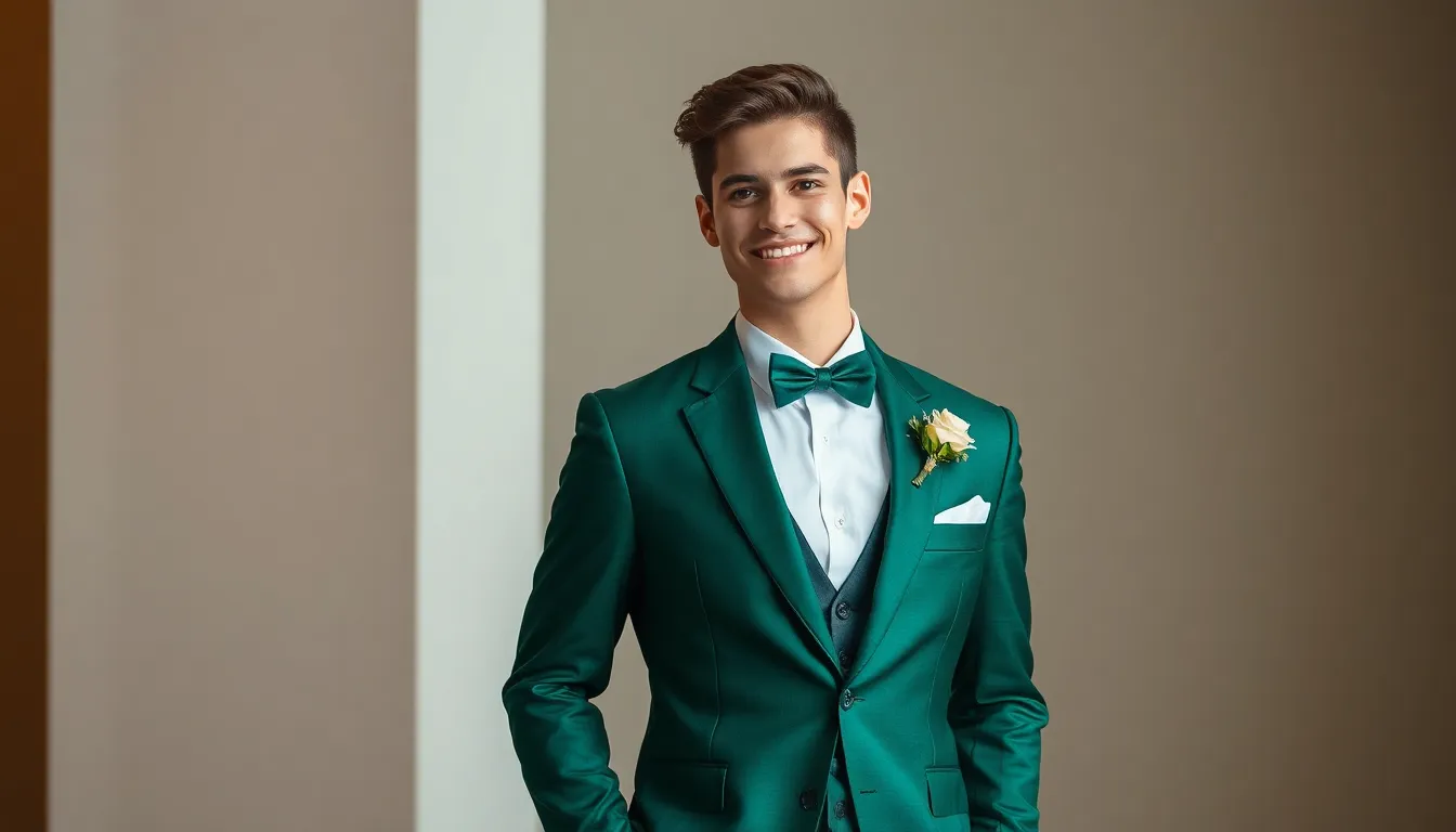 Best Green Prom Suits for Men: Styles, Colors & Styling Tips That Stand Out 8 Best Green Prom Suits for Men: Styles, Colors & Styling Tips That Stand Out 7