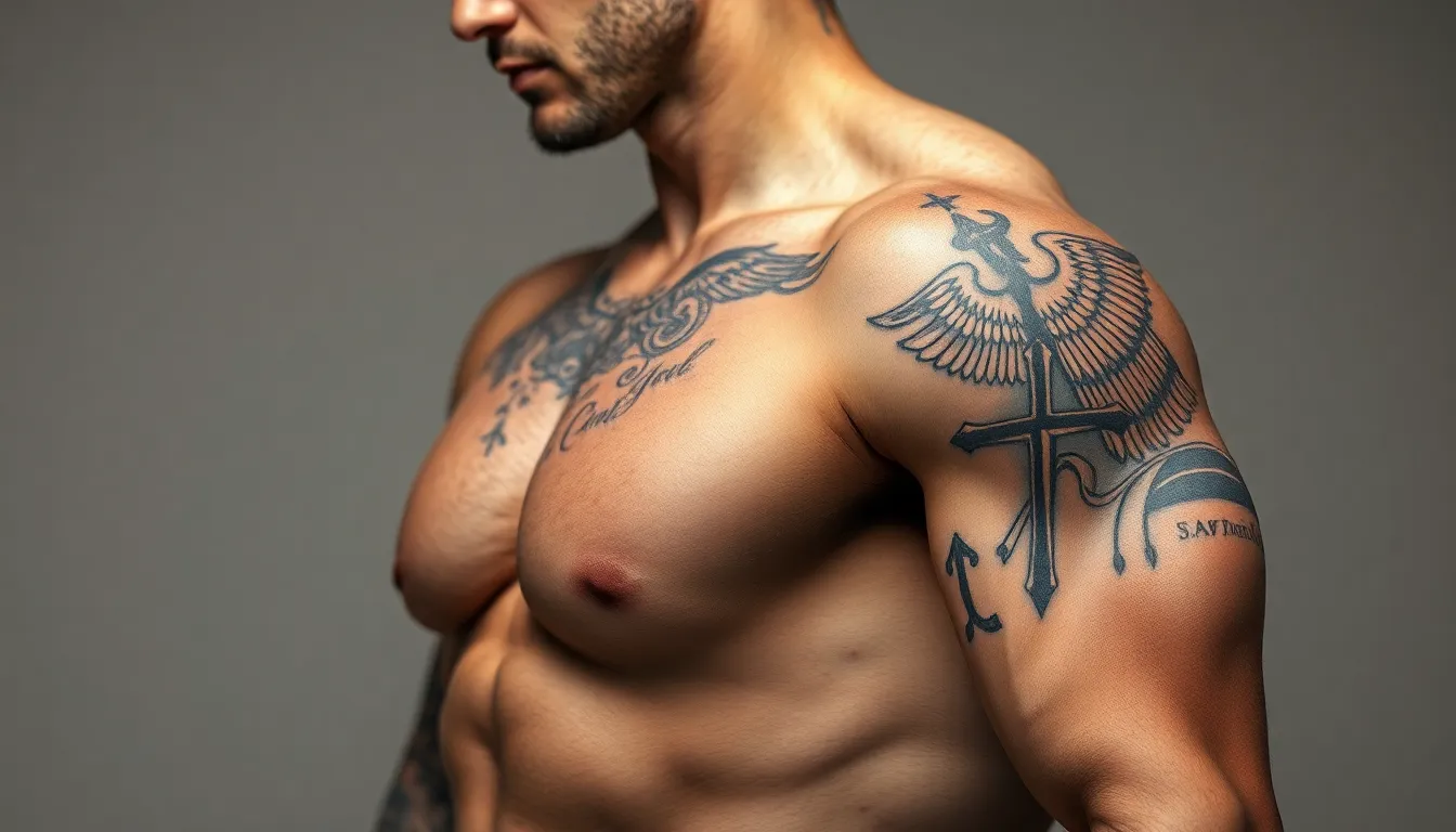 25 Best Upper Arm Tattoo Ideas for Men: Bold Designs & Placement Tips 8 25 Best Upper Arm Tattoo Ideas for Men: Bold Designs & Placement Tips 7