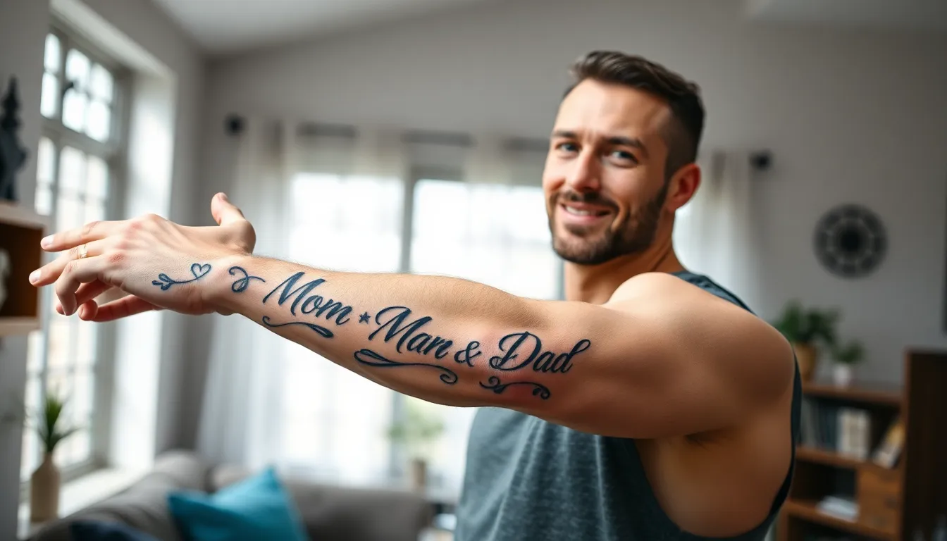 50+ Best Mom and Dad Tattoo Ideas for Men: Designs, Placement & Meaning 8 50+ Best Mom and Dad Tattoo Ideas for Men: Designs, Placement & Meaning 7