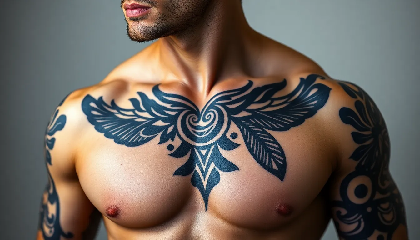 50+ Epic Chest Tattoo Ideas for Men: Bold Designs That Make a Statement 8 50+ Epic Chest Tattoo Ideas for Men: Bold Designs That Make a Statement 7