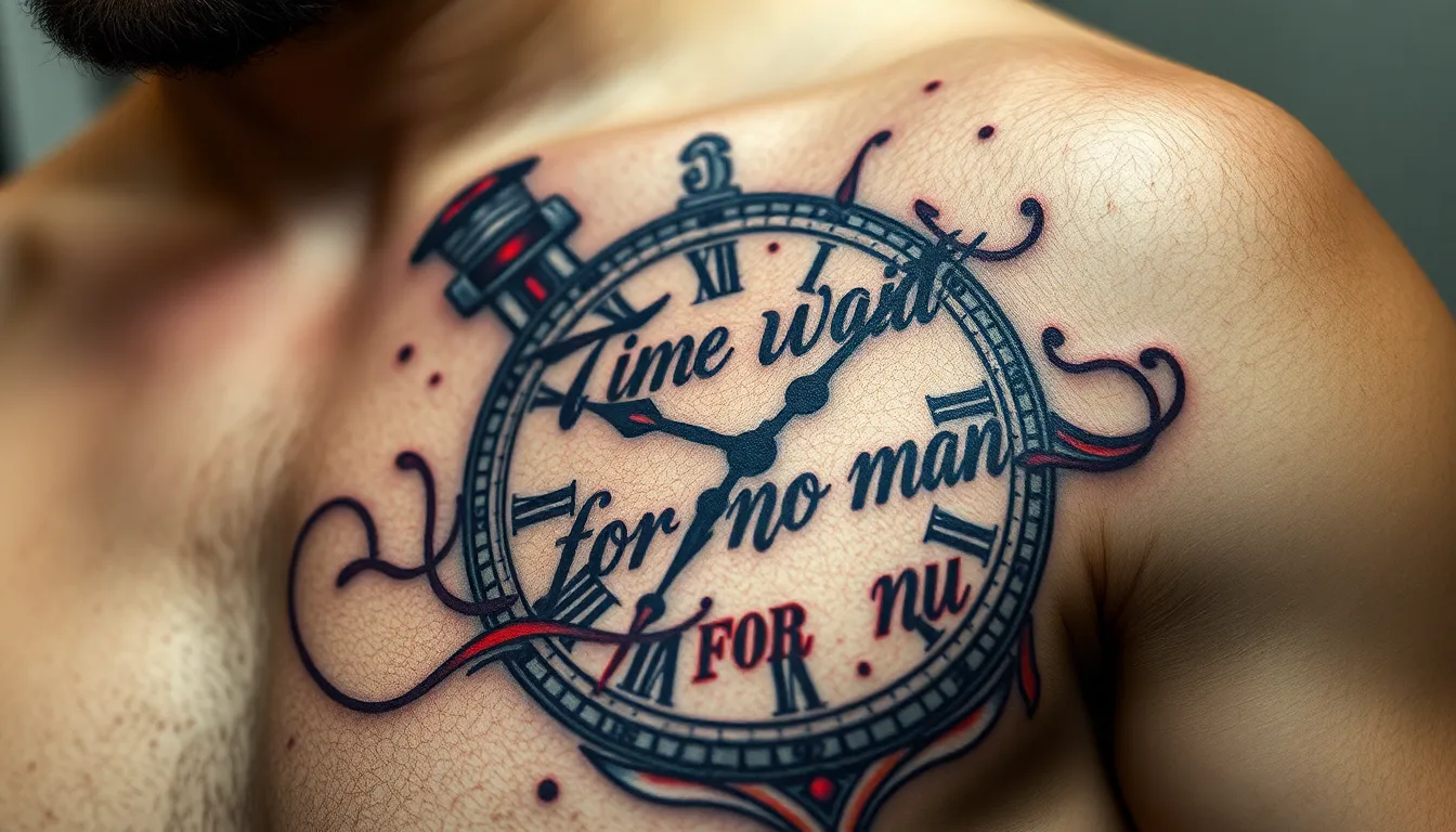 Time Waits for No Man Tattoo: Meaning, Designs & Placement Ideas (2025 Guide) 8 Time Waits for No Man Tattoo: Meaning, Designs & Placement Ideas (2025 Guide) 7