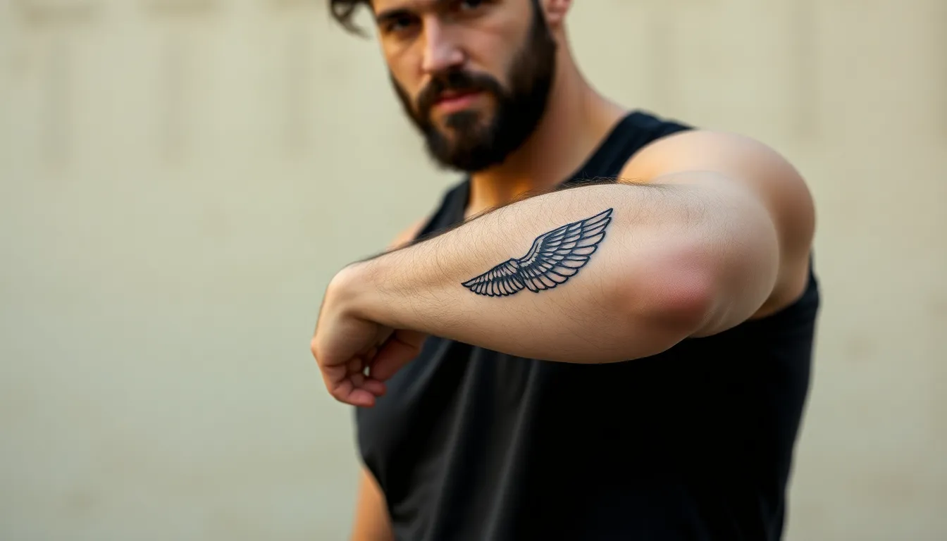 50+ Wing Forearm Tattoo Ideas for Men: Designs, Meanings & Placement Guide 8 50+ Wing Forearm Tattoo Ideas for Men: Designs, Meanings & Placement Guide 7