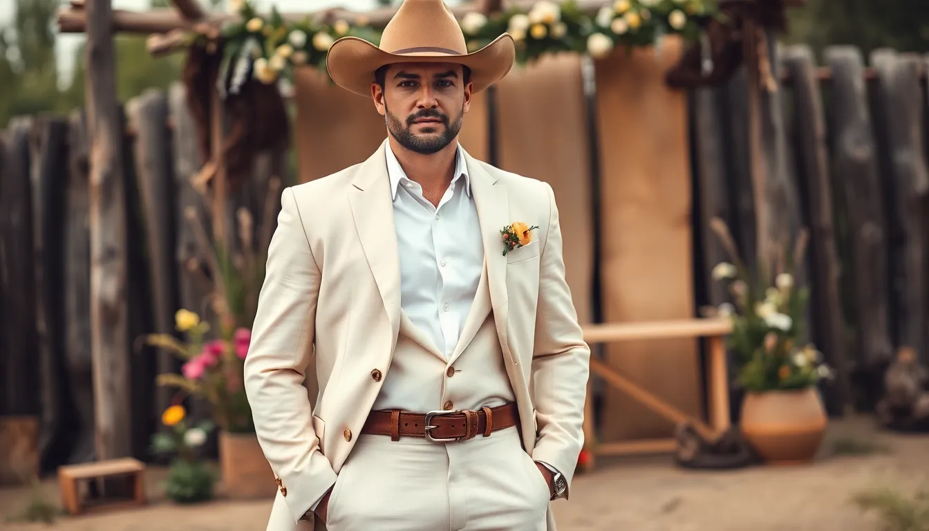 The Ultimate Guide to Cowboy Wedding Outfits for Men: Boots, Suits & Western Style 10 The Ultimate Guide to Cowboy Wedding Outfits for Men: Boots, Suits & Western Style 9