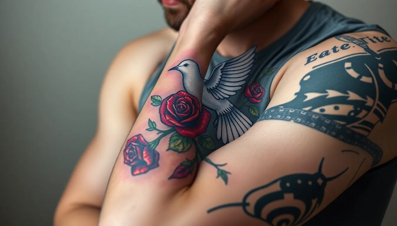 50+ Powerful Dove Tattoo Designs for Men: Meaningful Ideas & Placement Guide 10 50+ Powerful Dove Tattoo Designs for Men: Meaningful Ideas & Placement Guide 9