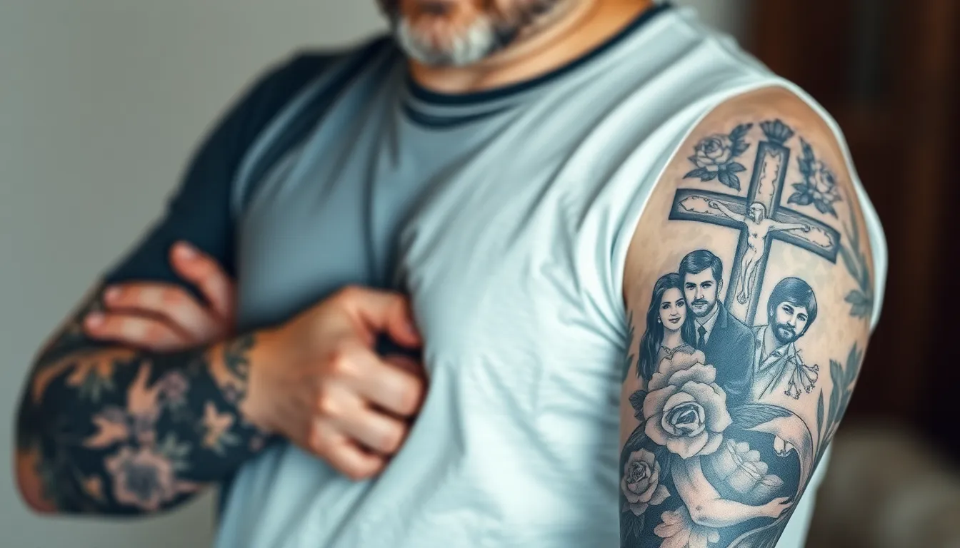 50 Family Sleeve Tattoo Ideas for Men: Honor Your Loved Ones with Meaningful Ink 10 50 Family Sleeve Tattoo Ideas for Men: Honor Your Loved Ones with Meaningful Ink 9
