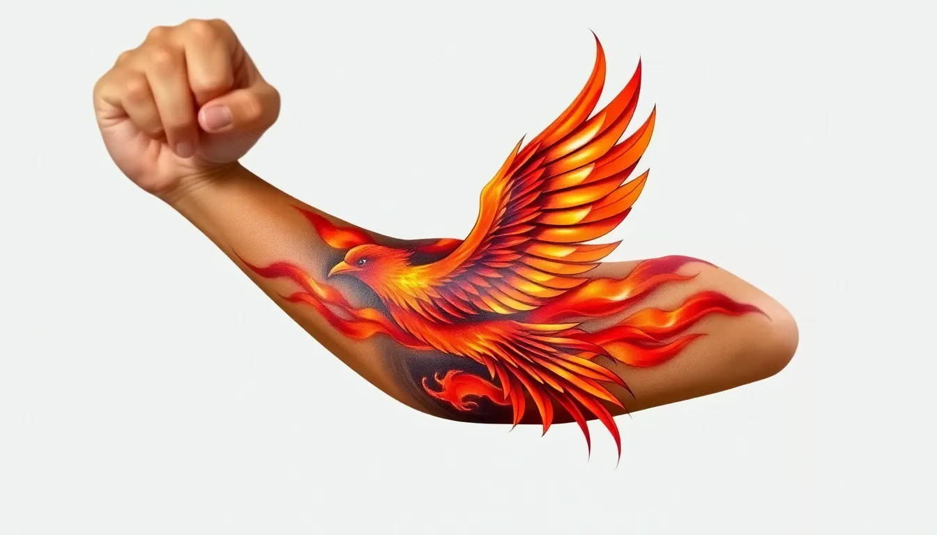 25 Stunning Forearm Phoenix Tattoo Ideas for Men: Complete Design Guide 2025 10 25 Stunning Forearm Phoenix Tattoo Ideas for Men: Complete Design Guide 2025 9