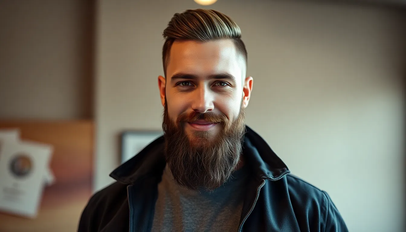 25 Best Hairstyle with Beard Combos for Men That Actually Work in 2025 10 25 Best Hairstyle with Beard Combos for Men That Actually Work in 2025 9