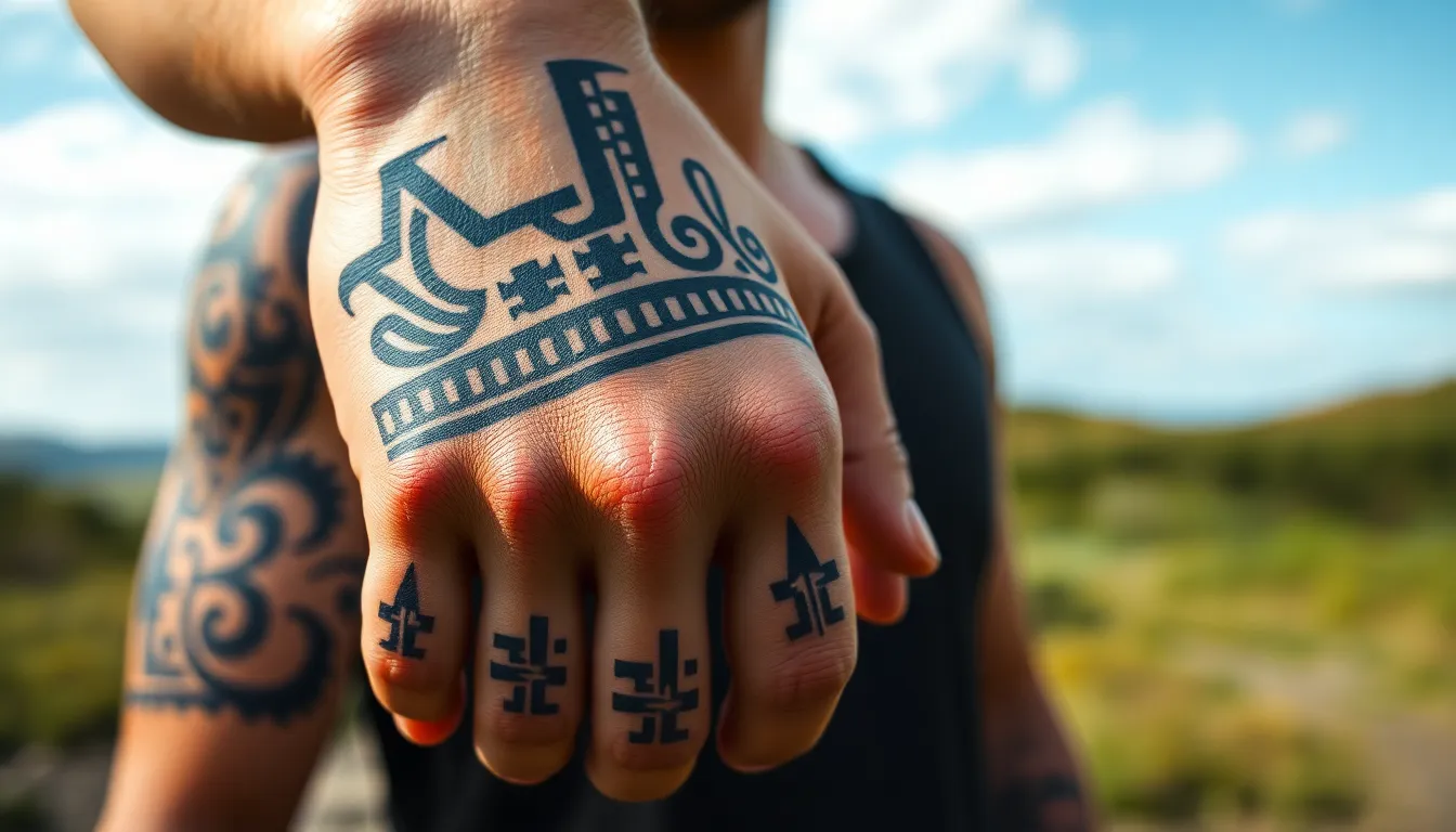 50+ Bold Hand Tattoo Ideas for Men: From Minimalist to Tribal Designs 10 50+ Bold Hand Tattoo Ideas for Men: From Minimalist to Tribal Designs 9