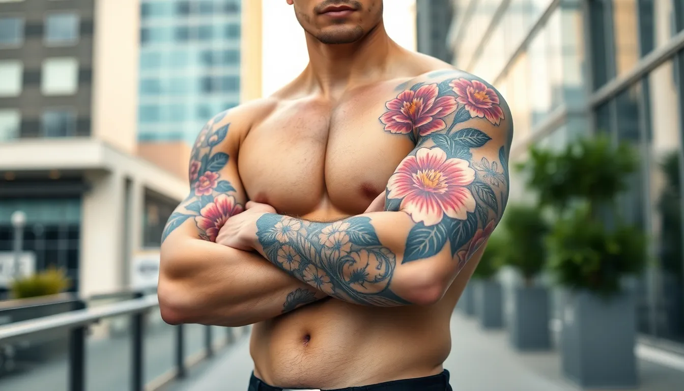 25 Powerful Japanese Flower Tattoo Designs for Men (With Deep Cultural Meanings) 10 25 Powerful Japanese Flower Tattoo Designs for Men (With Deep Cultural Meanings) 9