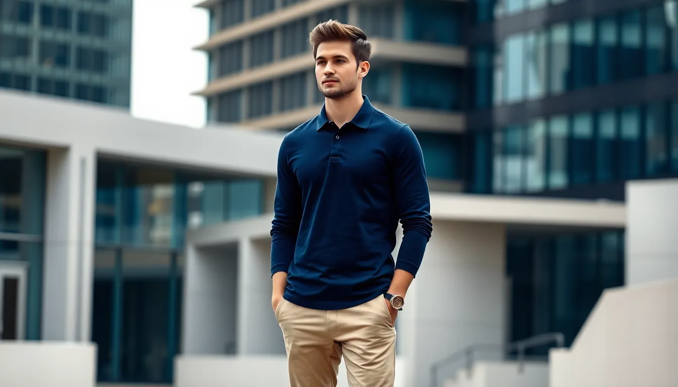 25 Stylish Long Sleeve Polo Outfit Ideas for Men (2025 Style Guide) 10 25 Stylish Long Sleeve Polo Outfit Ideas for Men (2025 Style Guide) 9