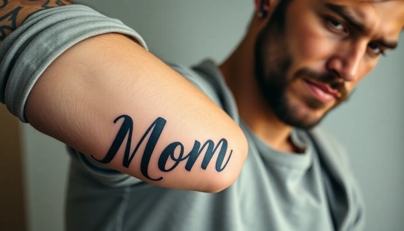 50+ Mom Name Tattoo Ideas for Men: Styles, Fonts & Placement Guide 10 50+ Mom Name Tattoo Ideas for Men: Styles, Fonts & Placement Guide 9