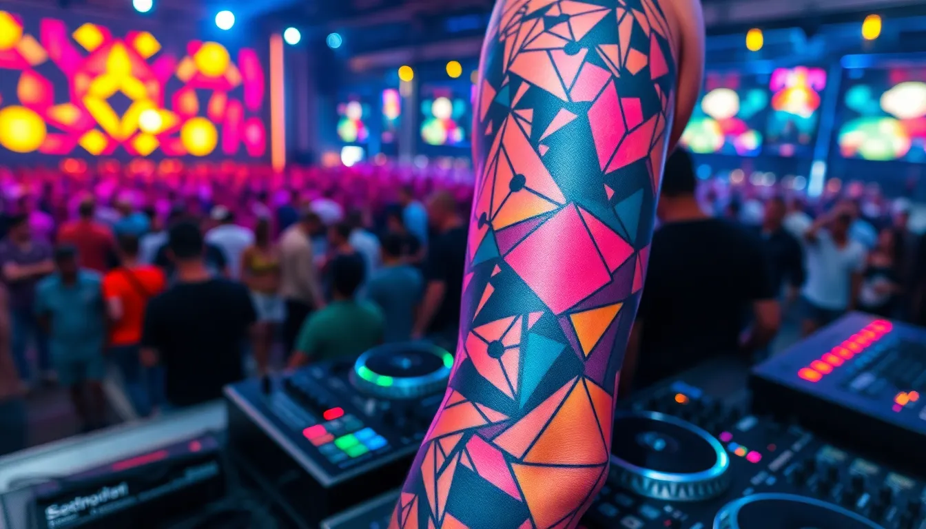 50+ Epic Music Sleeve Tattoo Ideas for Men: From Rock to Classical Designs 10 50+ Epic Music Sleeve Tattoo Ideas for Men: From Rock to Classical Designs 9