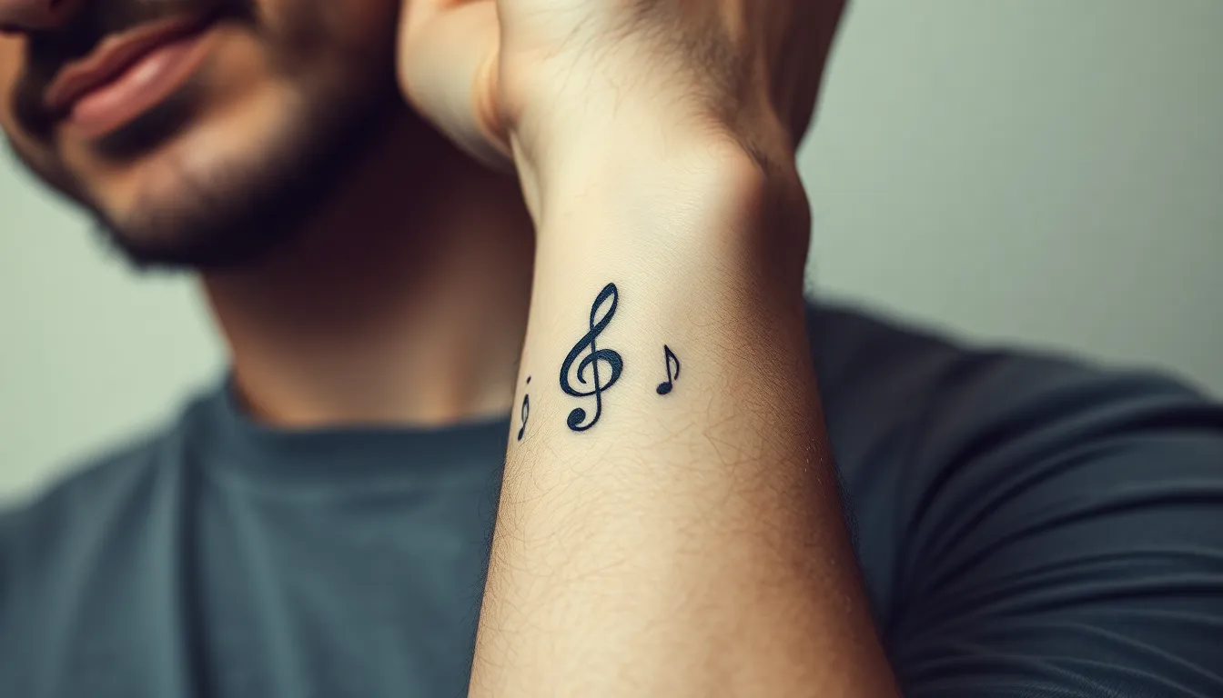 50+ Bold Music Tattoo Ideas for Men: Instruments, Lyrics & More 10 50+ Bold Music Tattoo Ideas for Men: Instruments, Lyrics & More 9