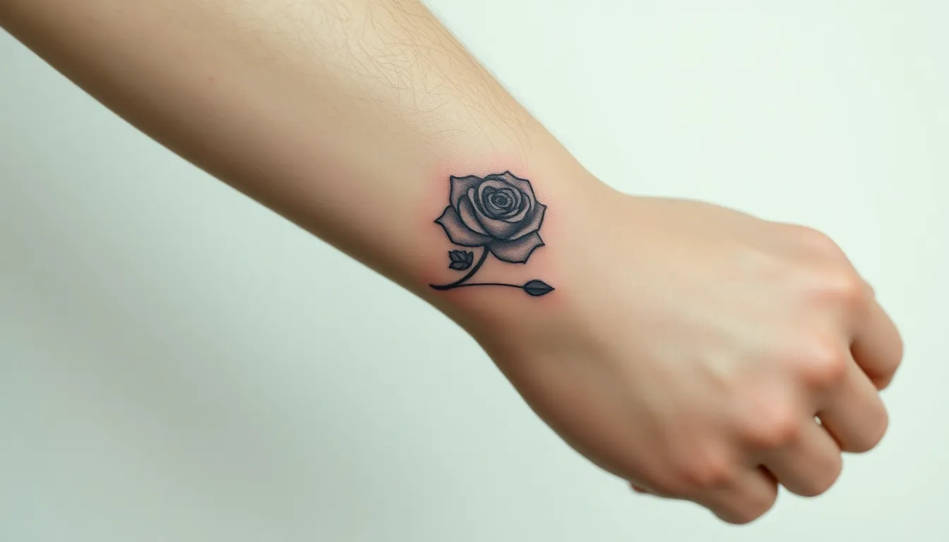 50+ Bold Rose Tattoo Designs for Men: From Classic to Modern Styles 10 50+ Bold Rose Tattoo Designs for Men: From Classic to Modern Styles 9