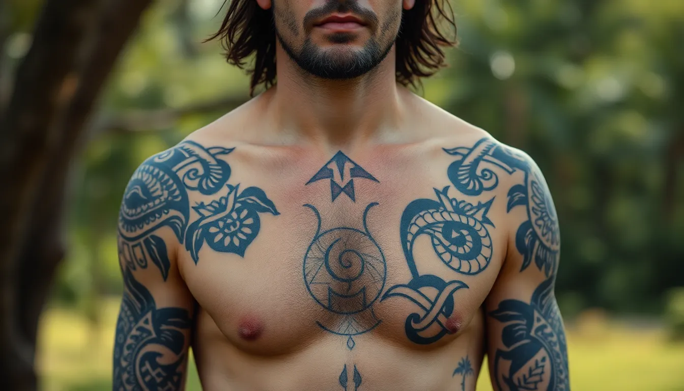 50+ Bold Tattoo Ideas for Men Drawings: From Geometric to Tribal Designs 10 50+ Bold Tattoo Ideas for Men Drawings: From Geometric to Tribal Designs 9