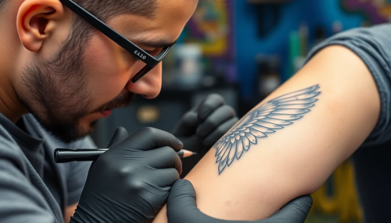 50+ Angel Wing Tattoo Ideas for Men: Meanings, Placement & Designs 12 50+ Angel Wing Tattoo Ideas for Men: Meanings, Placement & Designs 11