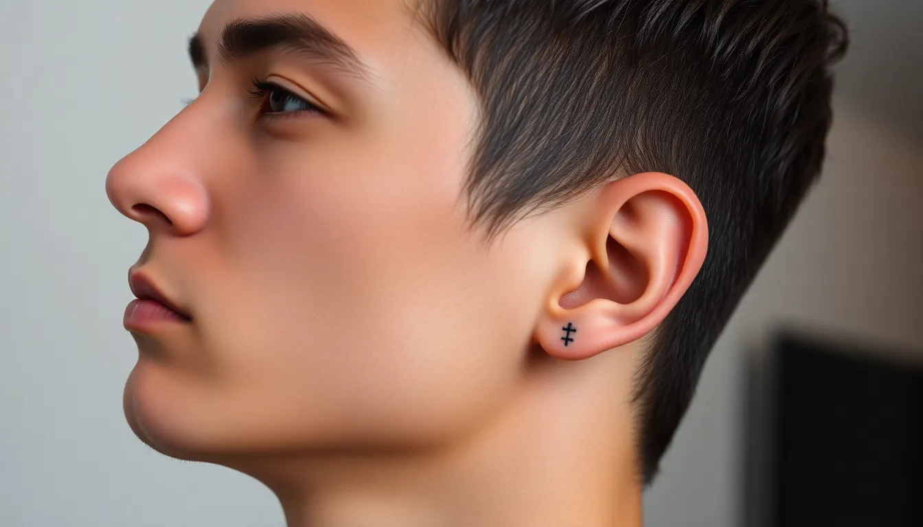 50+ Behind the Ear Tattoo Ideas for Men: Bold Designs That Make a Statement 12 50+ Behind the Ear Tattoo Ideas for Men: Bold Designs That Make a Statement 11