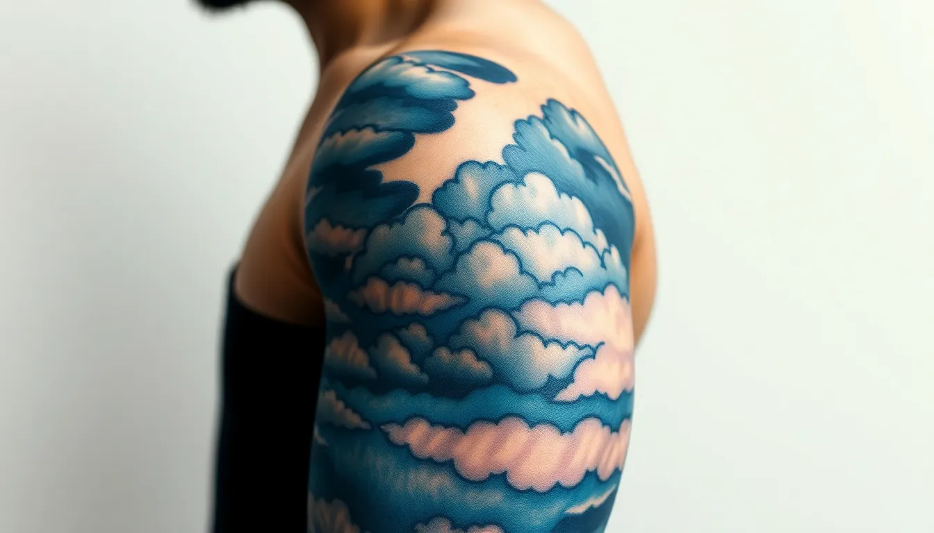 50+ Epic Cloud Tattoo Sleeve Ideas for Men (2025 Design Guide) 12 50+ Epic Cloud Tattoo Sleeve Ideas for Men (2025 Design Guide) 11